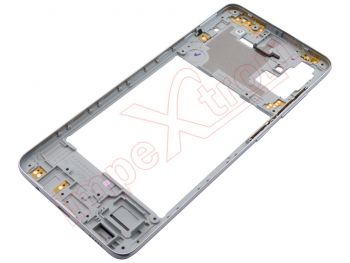 Carcasa frontal / central con marco blanco / plateado para Samsung Galaxy A51, SM-A515F/DS